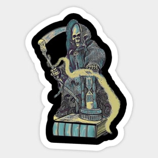 Grim Reaper art Cool gamer skull Sticker